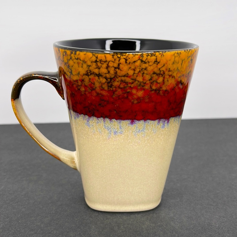 Red & Gold Glazed Mug 12oz